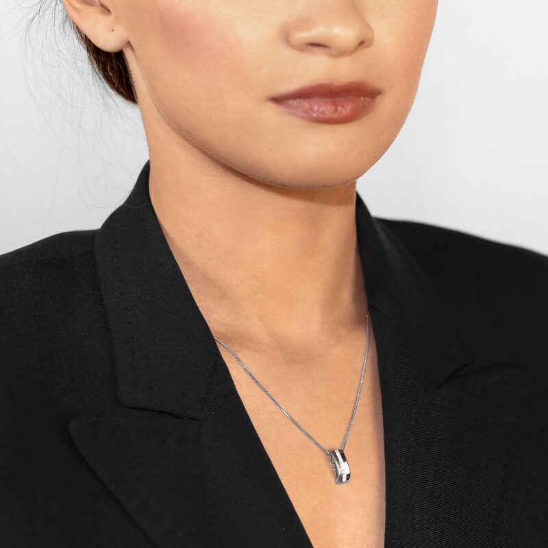 Prívesok z bieleho zlata s diamantmi - Image 2