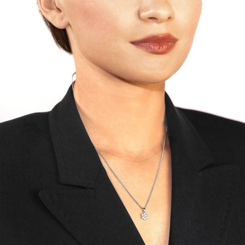 Prívesok z bieleho zlata s diamantmi - Image 2